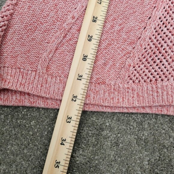 Reitmans Women's Colorblock Pink Hollow Cotton Sweater Size XL Lightweight Beach - Picture 6 of 7